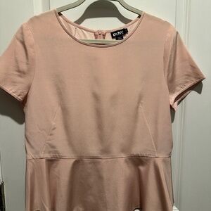 DKNY silk blouse peplum